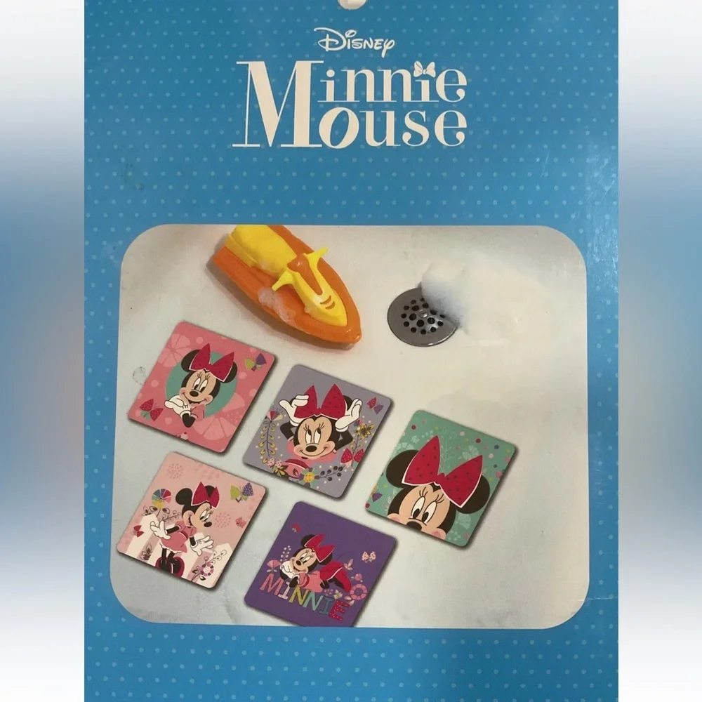4/$20 Disney MINNIE TUB TREADS (5 PK) rubber Non-Slip multi-color Decorations